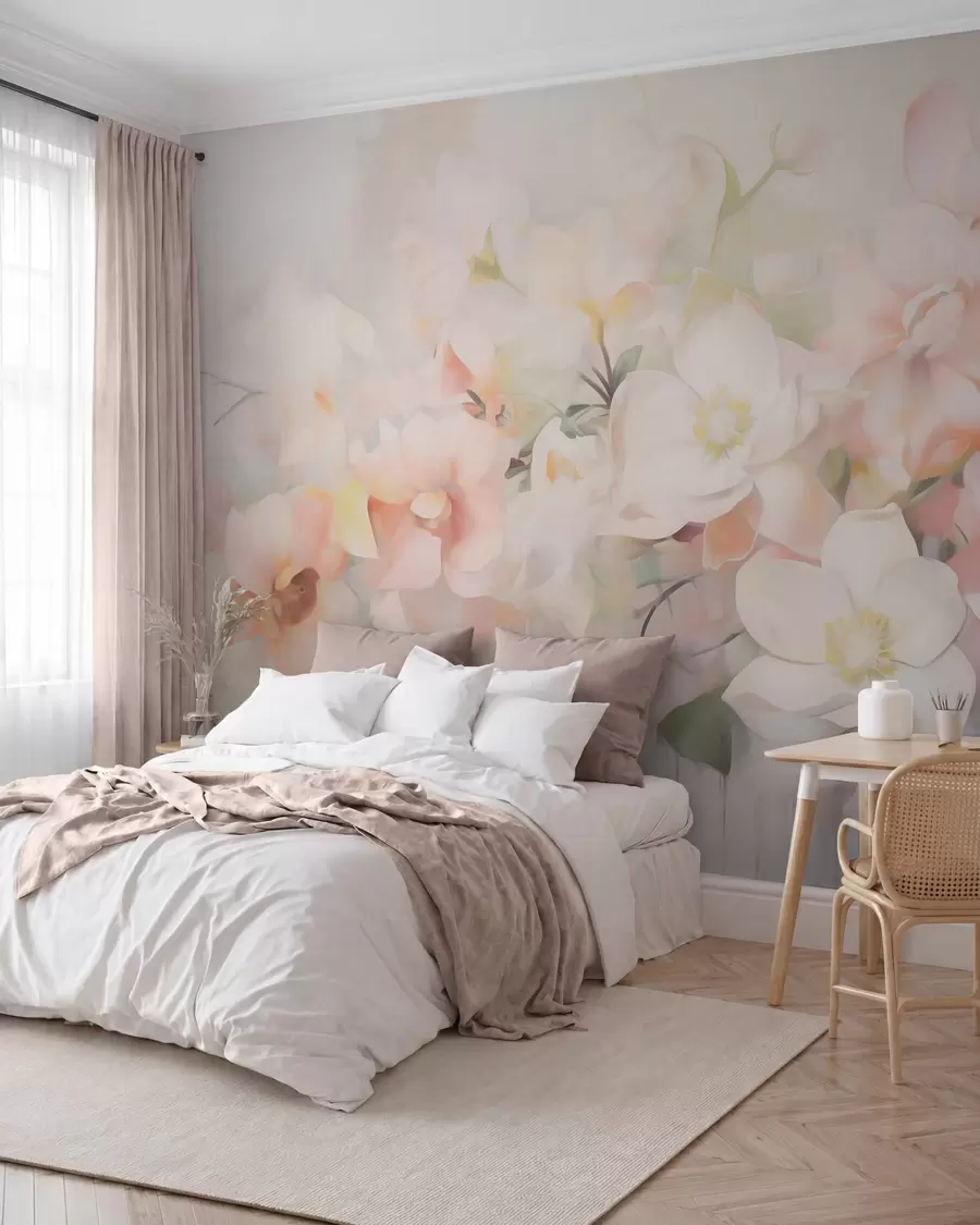 zidne murale Nježno apstraktno cvijeće imitacija slike w05594