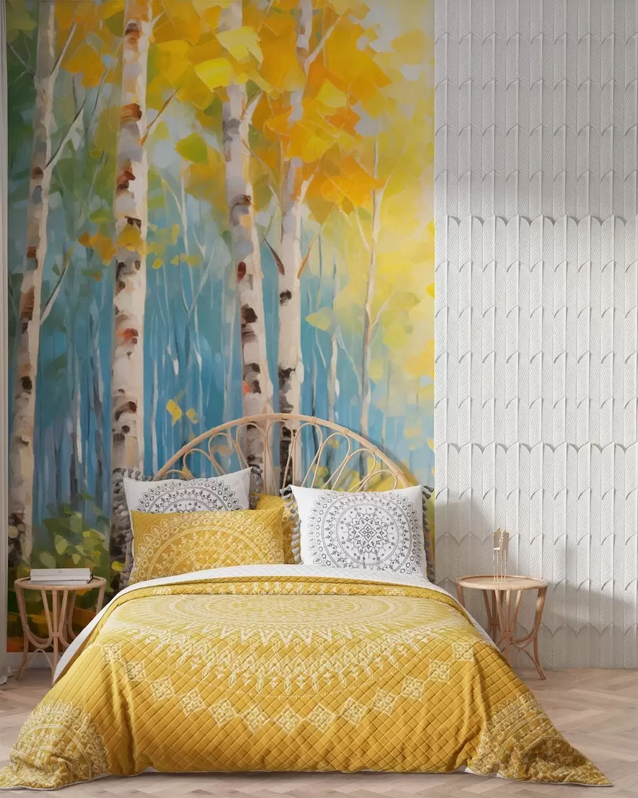 zidne murale Drveće, breze w05620