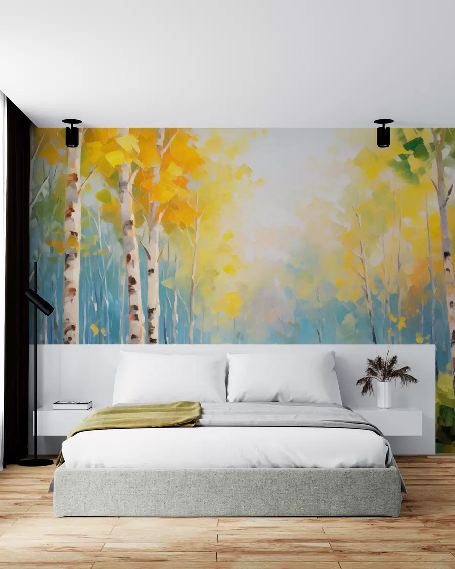 zidne murale Drveće, breze w05620