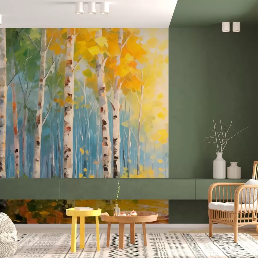 zidne murale Drveće, breze w05620