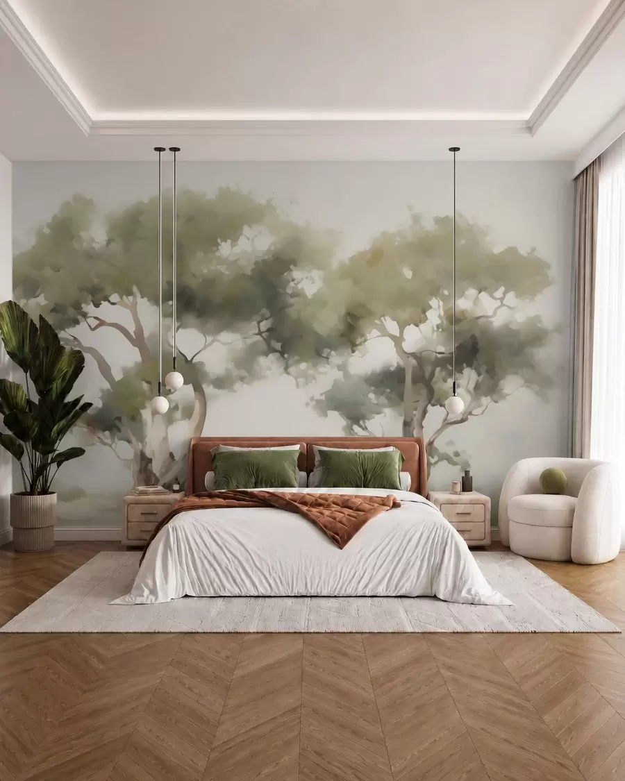 zidne murale Apstraktno drveće imitacija slike w05638