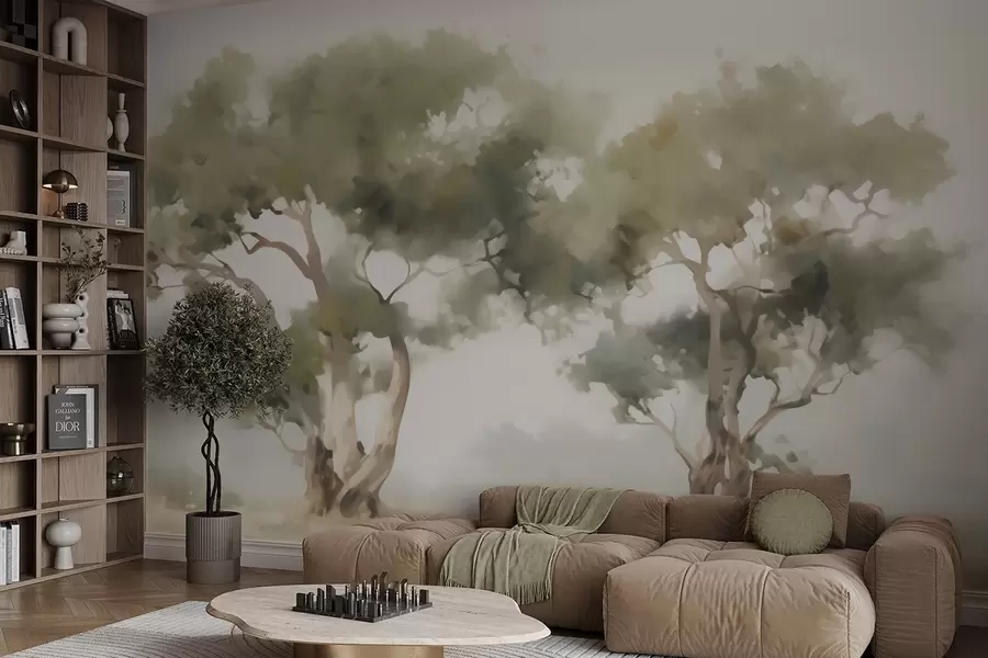 zidne murale Apstraktno drveće imitacija slike w05638