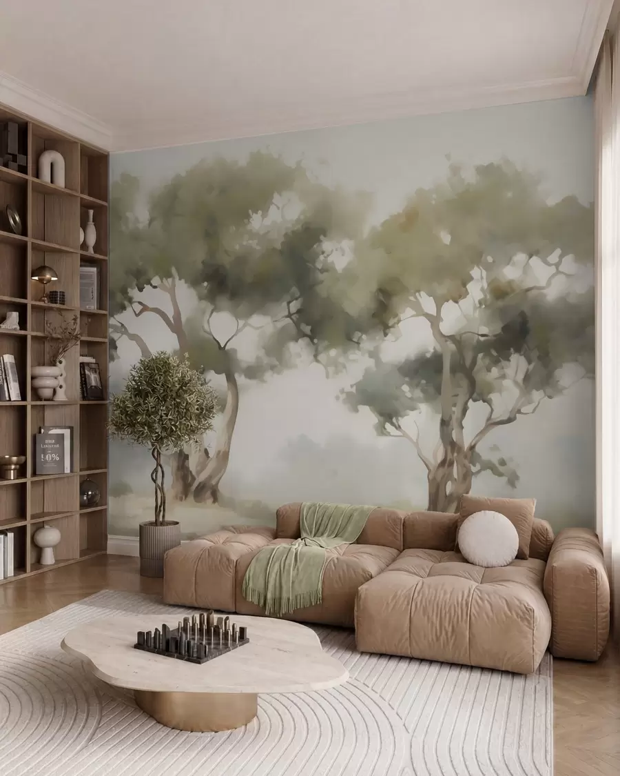 zidne murale Apstraktno drveće imitacija slike w05638