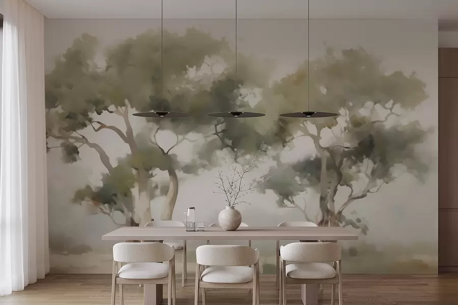 zidne murale Apstraktno drveće imitacija slike w05638