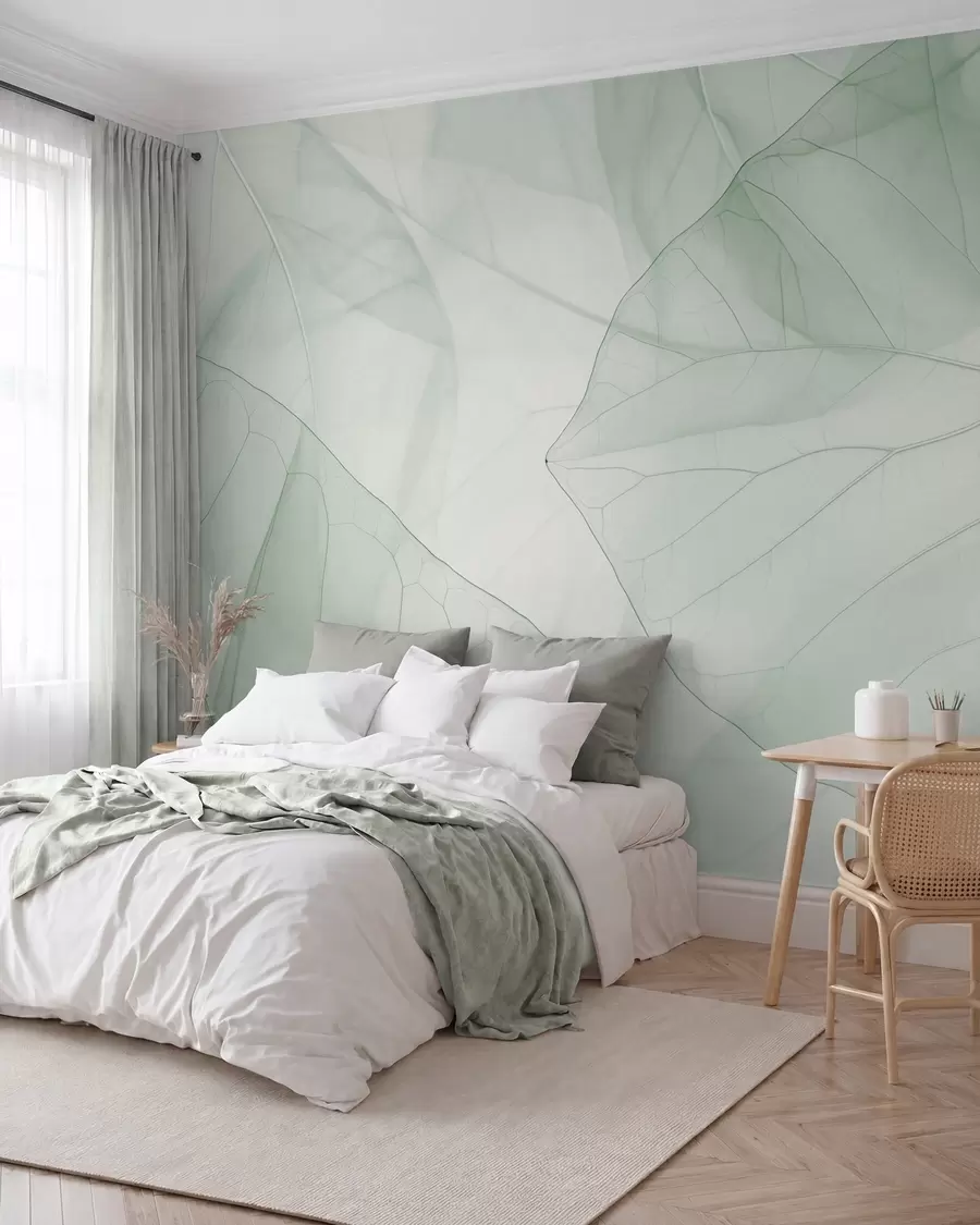 zidne murale Apstraktne vene lišća w05474