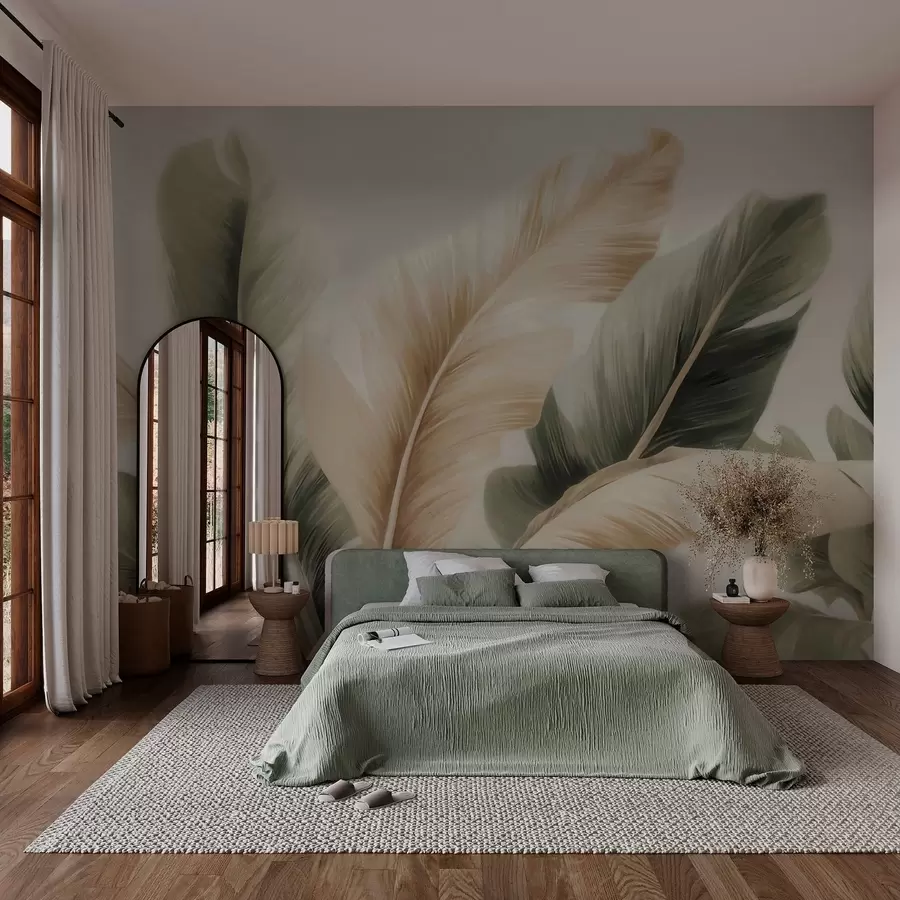 zidne murale Listovi banane w05648