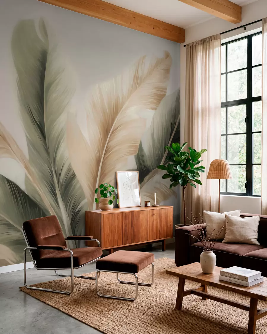 zidne murale Listovi banane w05648