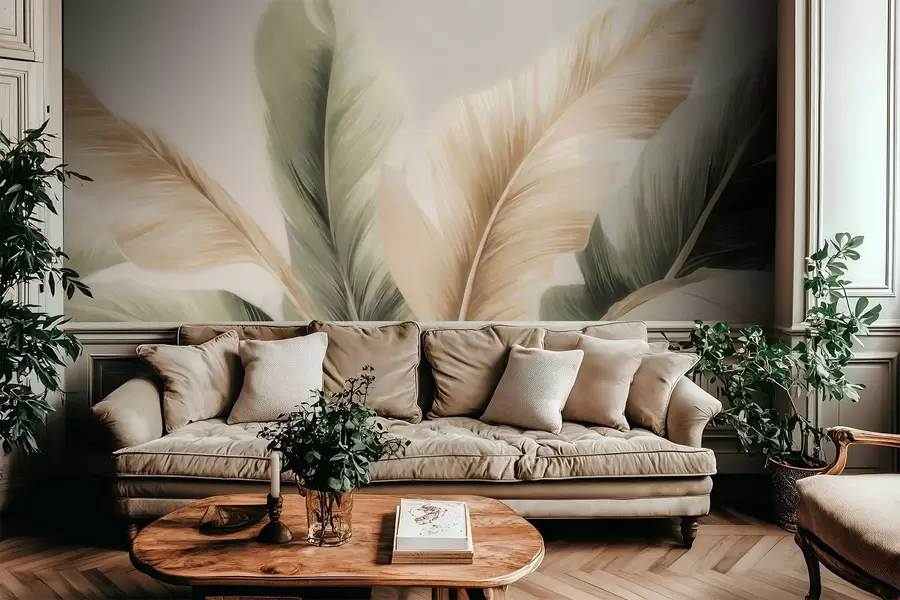 zidne murale Listovi banane w05648