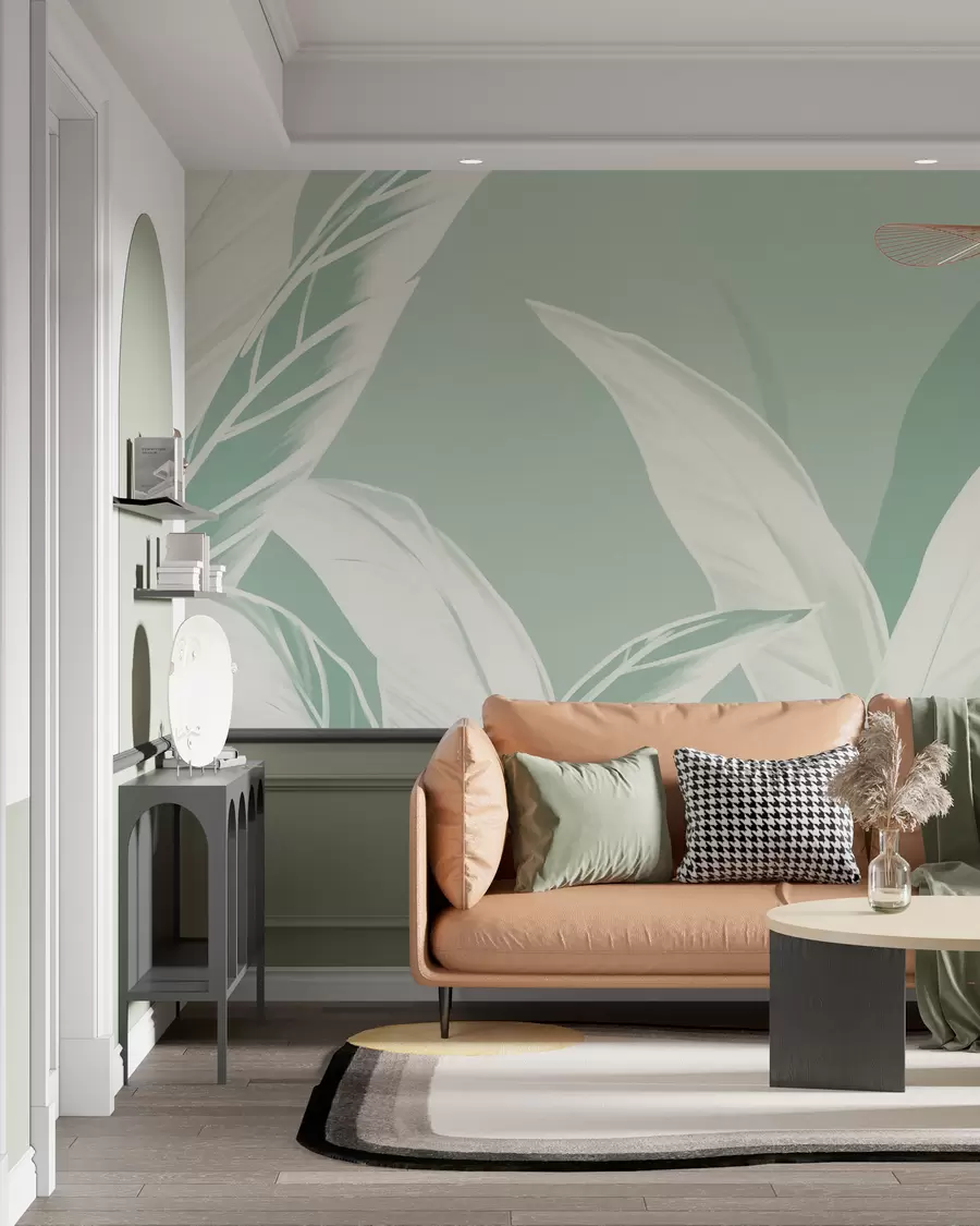 zidne murale Dugi listovi banane w05681