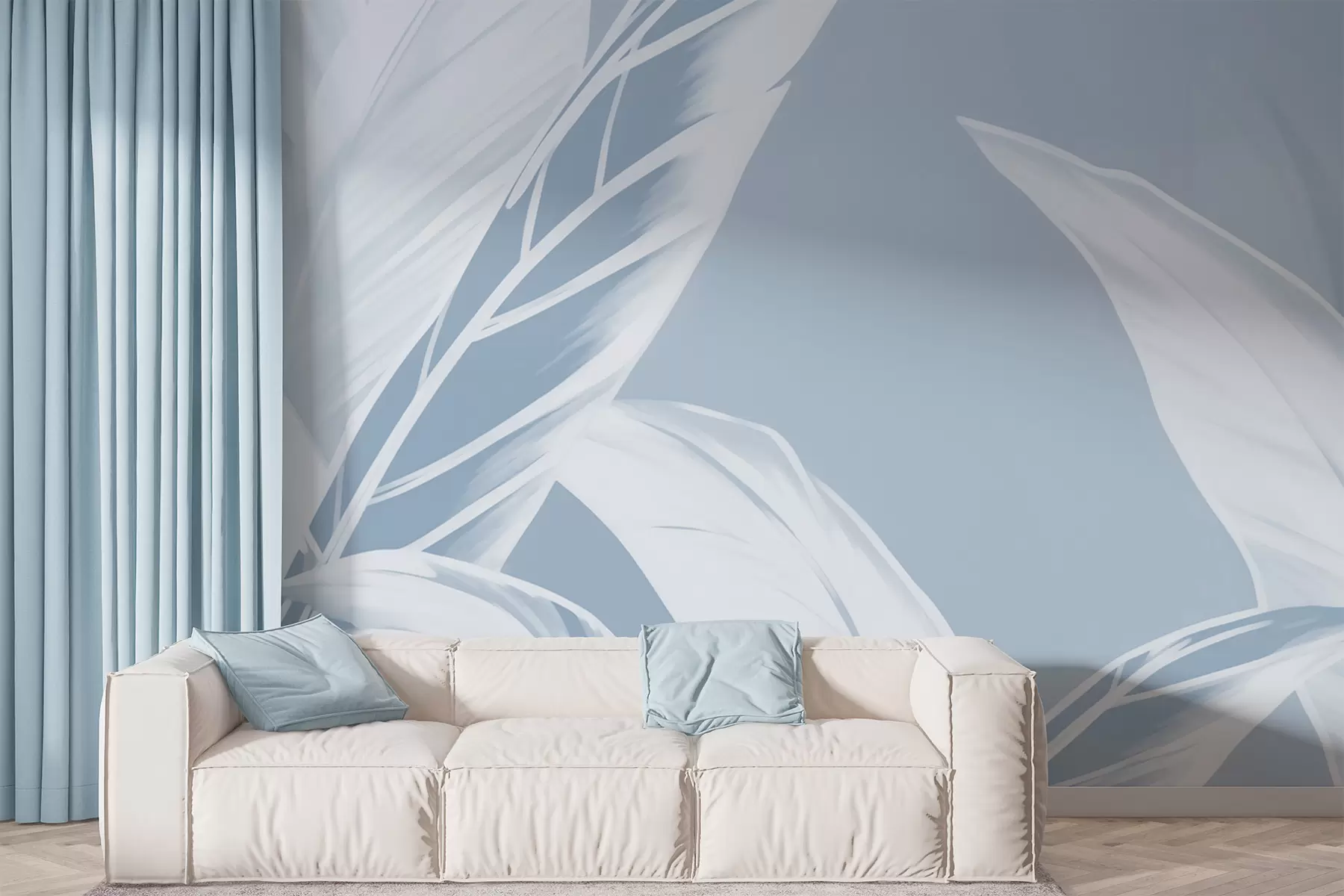 zidne murale Dugi listovi banane w05681v1