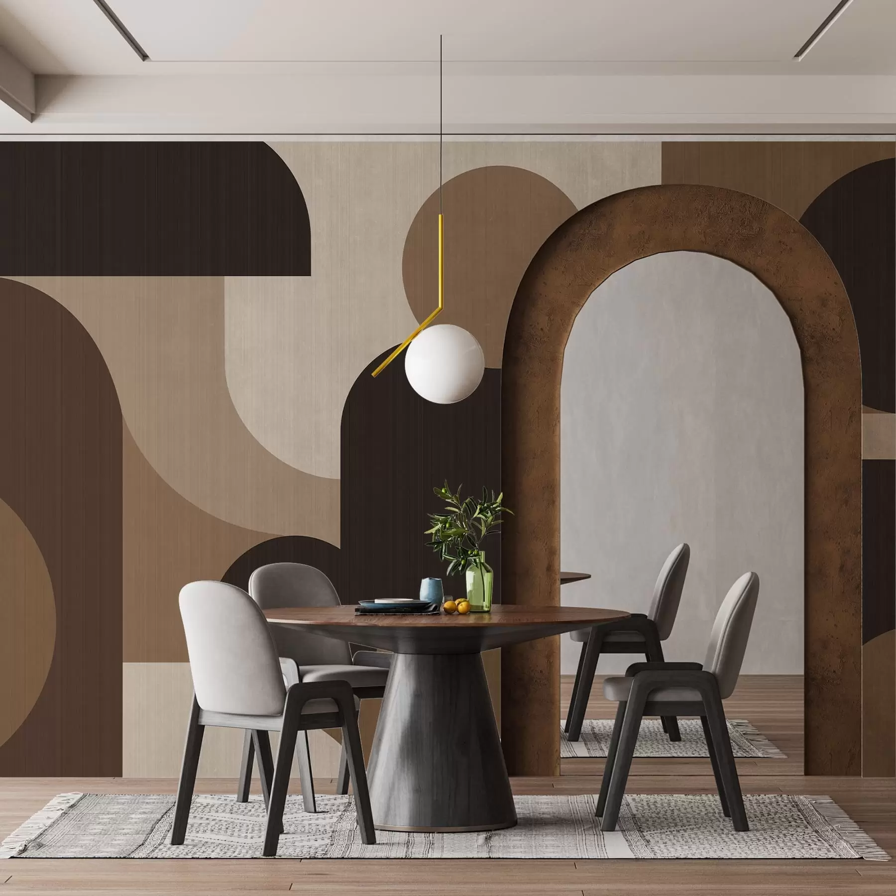 zidne murale Geometrijski lukovi w05653