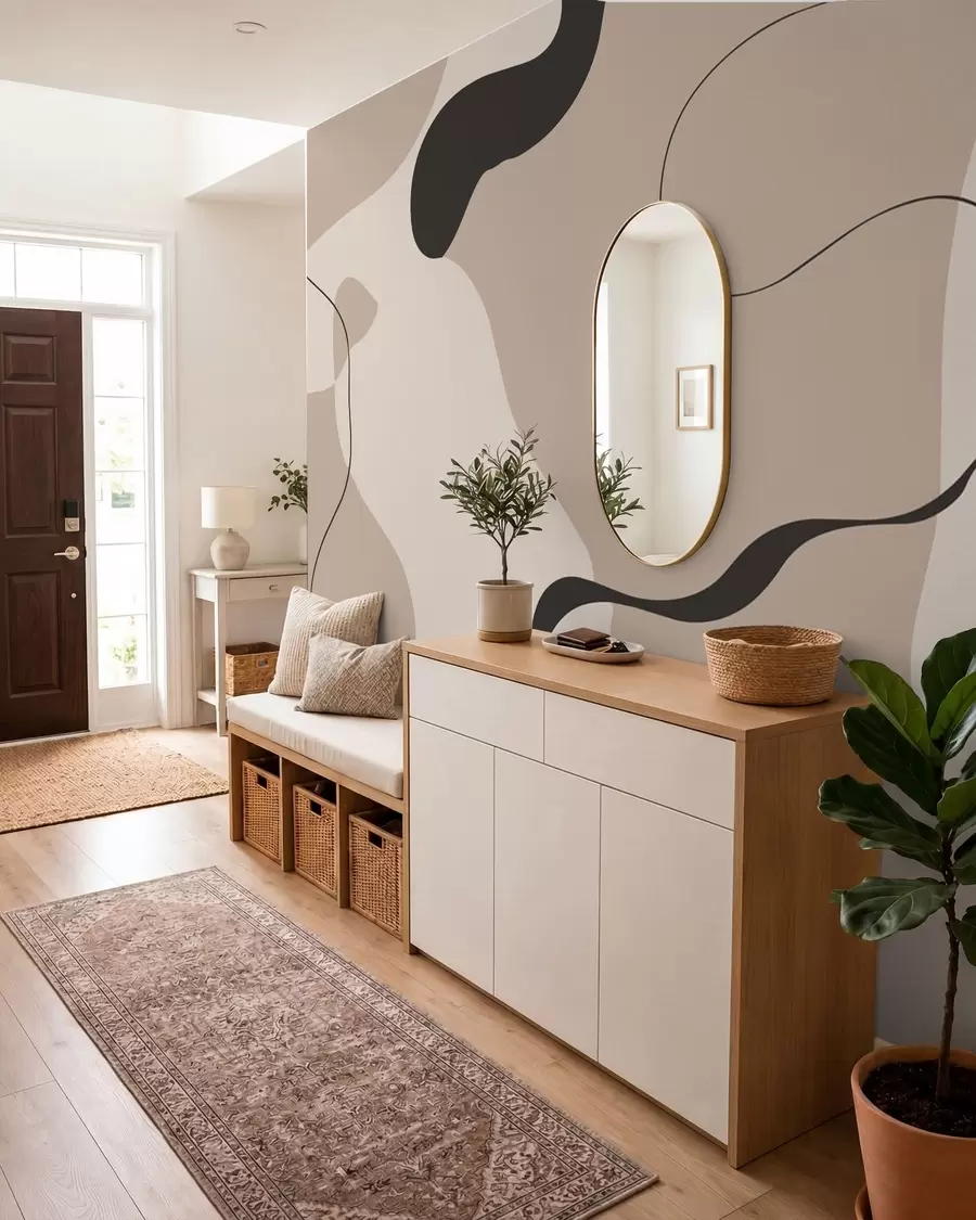 zidne murale Apstraktna linija w05654