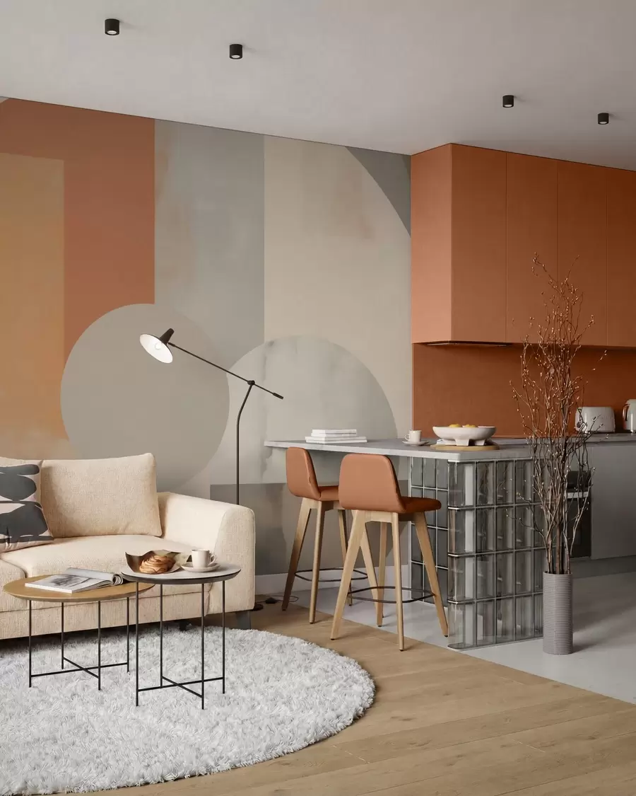 zidne murale Geometrijska apstrakcija w05702