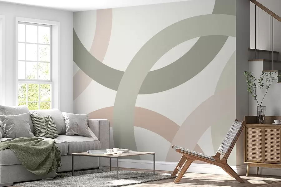 zidne murale Apstrakcija s krugovima w05709