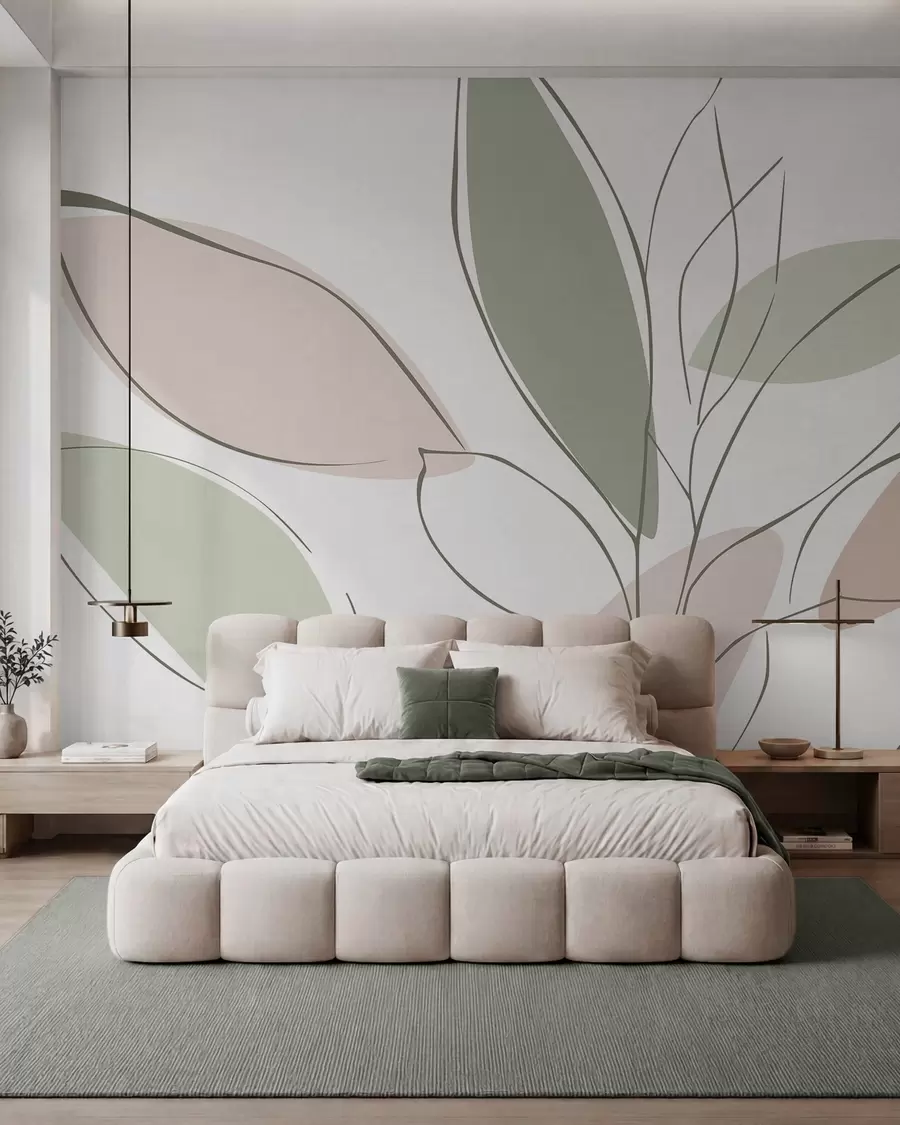 zidne murale Apstraktni listovi w05710