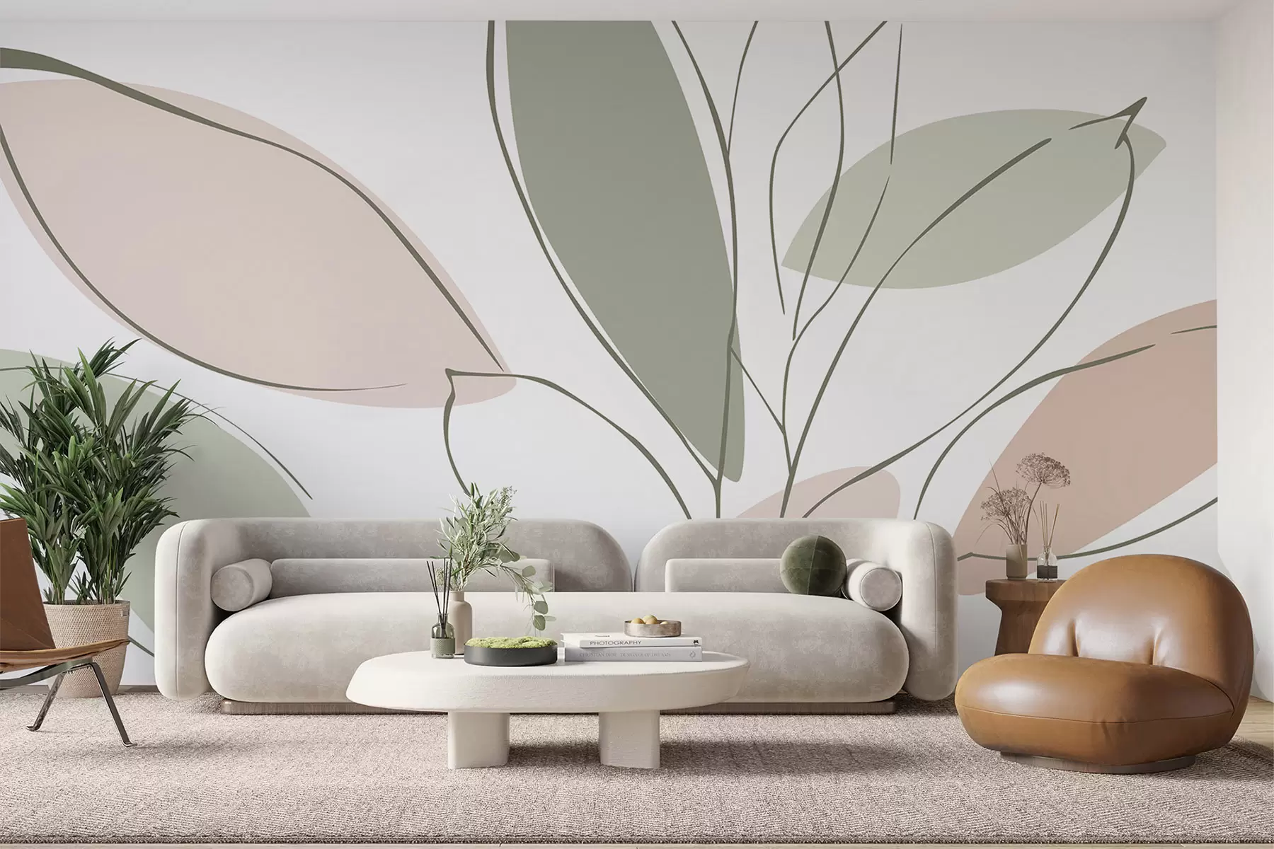 zidne murale Apstraktni listovi w05710