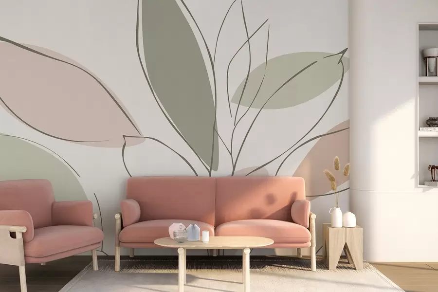 zidne murale Apstraktni listovi w05710