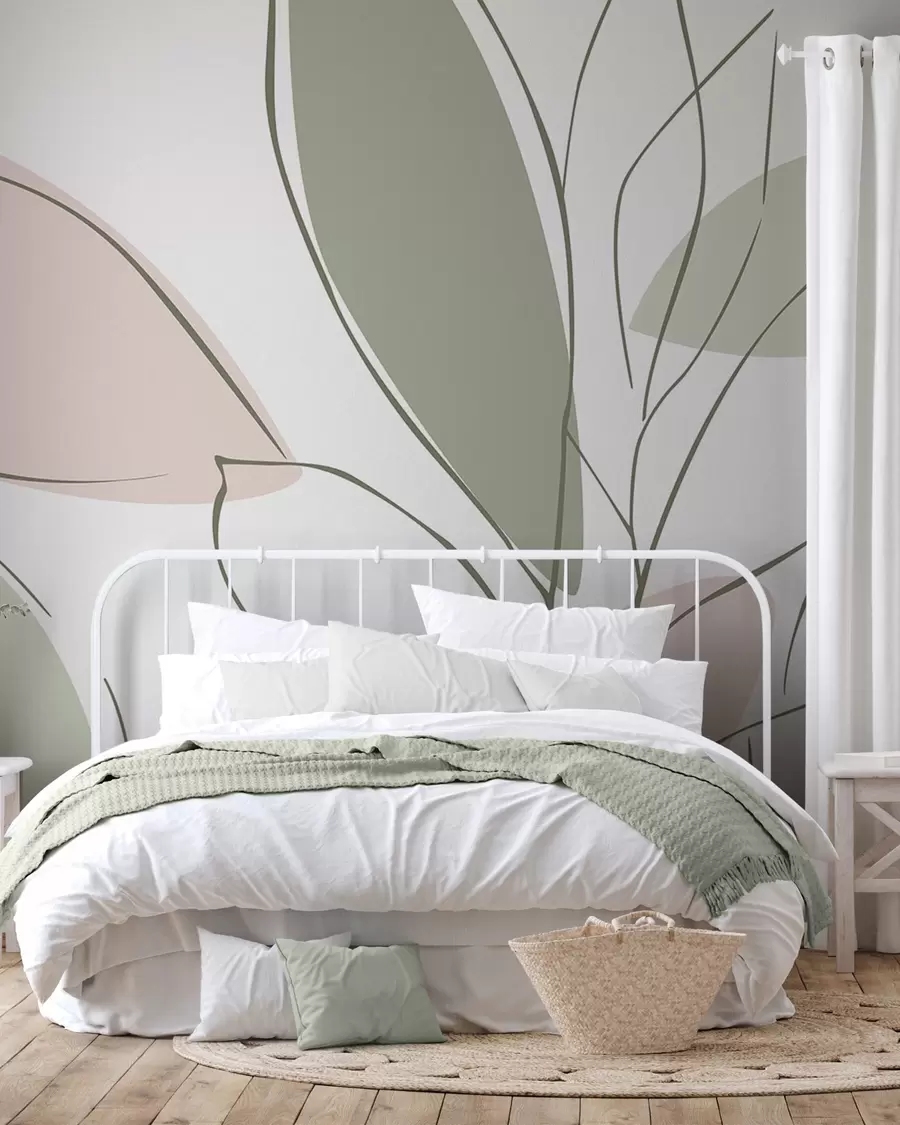 zidne murale Apstraktni listovi w05710