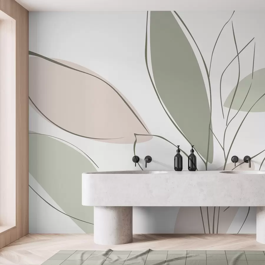 zidne murale Apstraktni listovi w05710