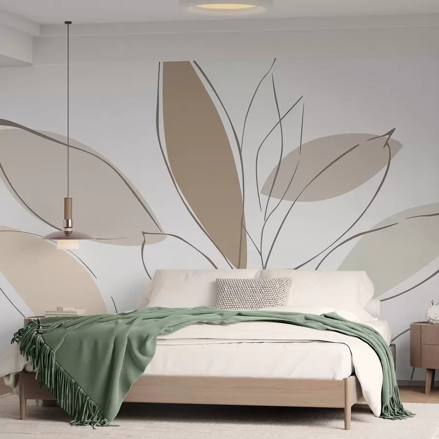 zidne murale Apstraktni listovi w05710v2