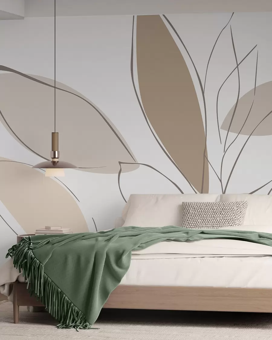 zidne murale Apstraktni listovi w05710v2