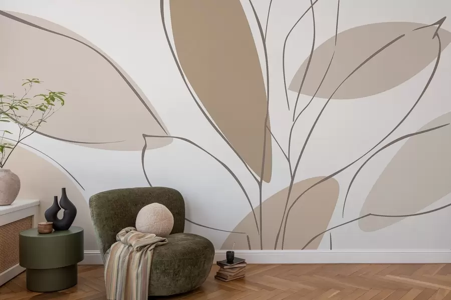 zidne murale Apstraktni listovi w05710v2