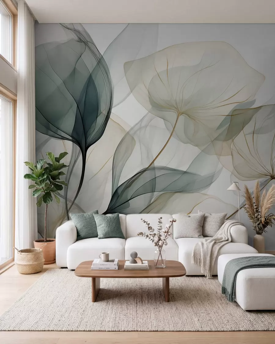 zidne murale Apstraktna vegetacija w05708