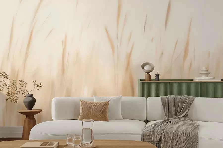 zidne murale Apstraktna slika imitacije suhe trave w05503