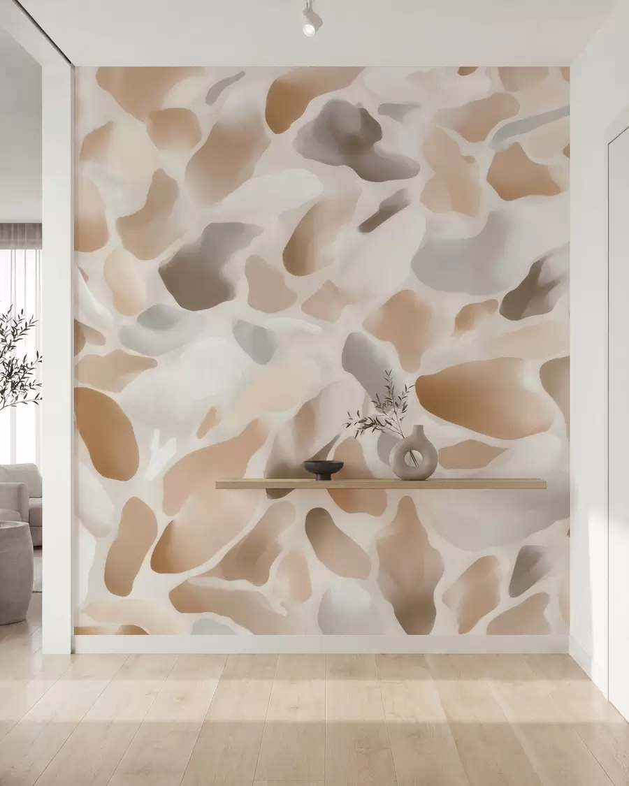 zidne murale Apstraktna prirodna tekstura terrazza u svijetlim tonovima w09933