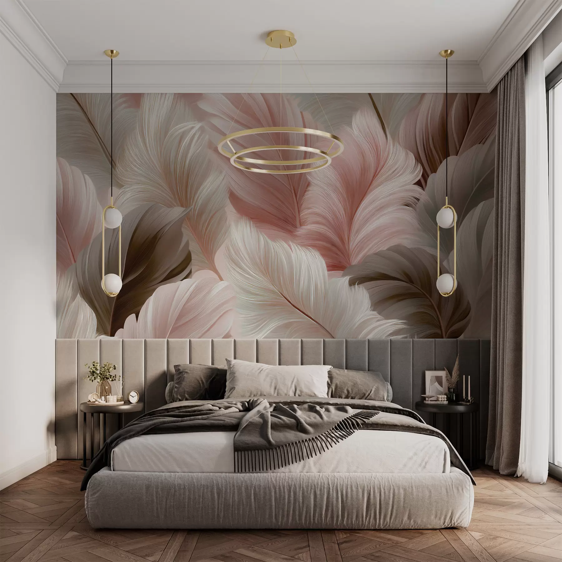 zidne murale perje w05743