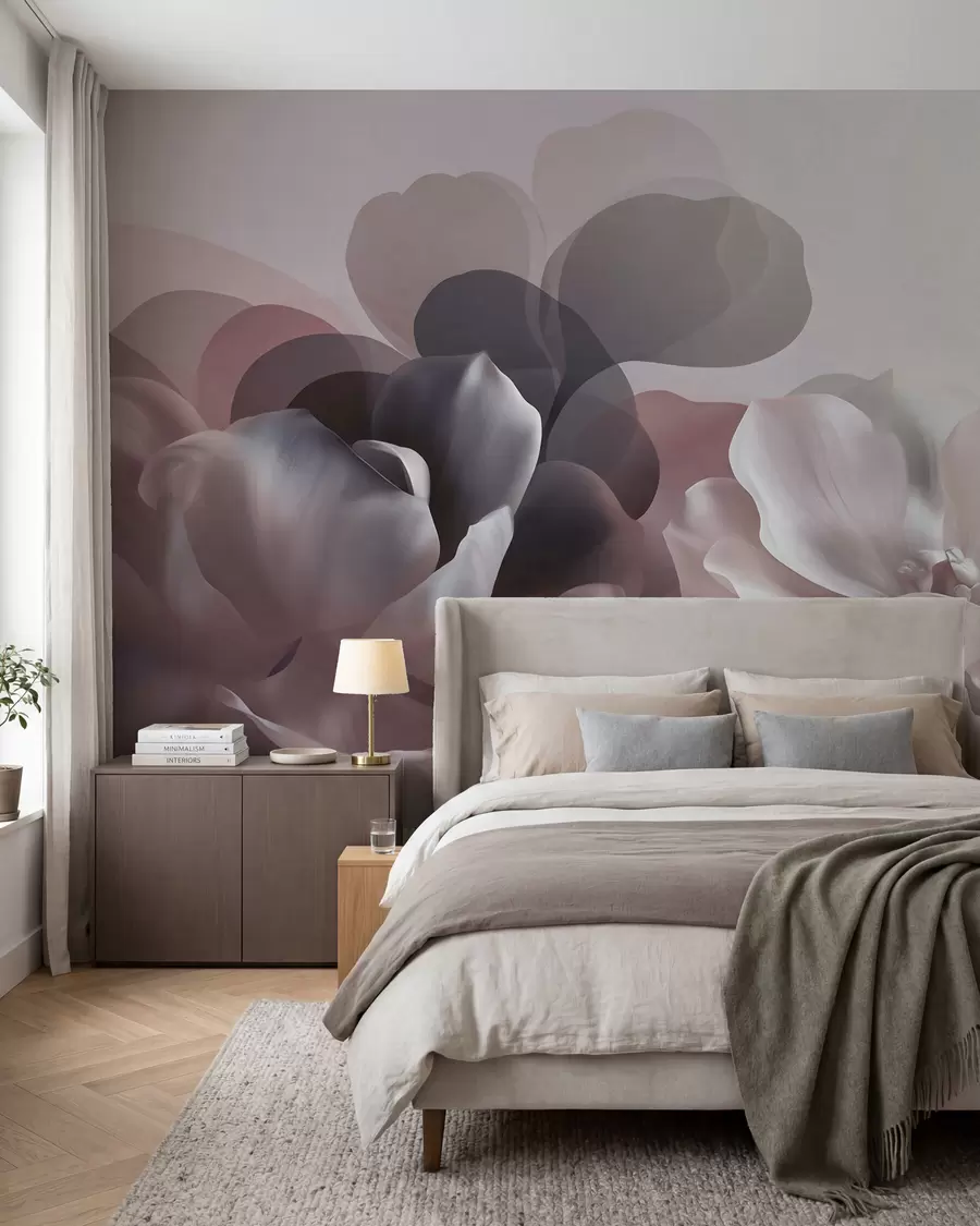zidne murale Apstraktna cvjetna kompozicija magnolije w09930