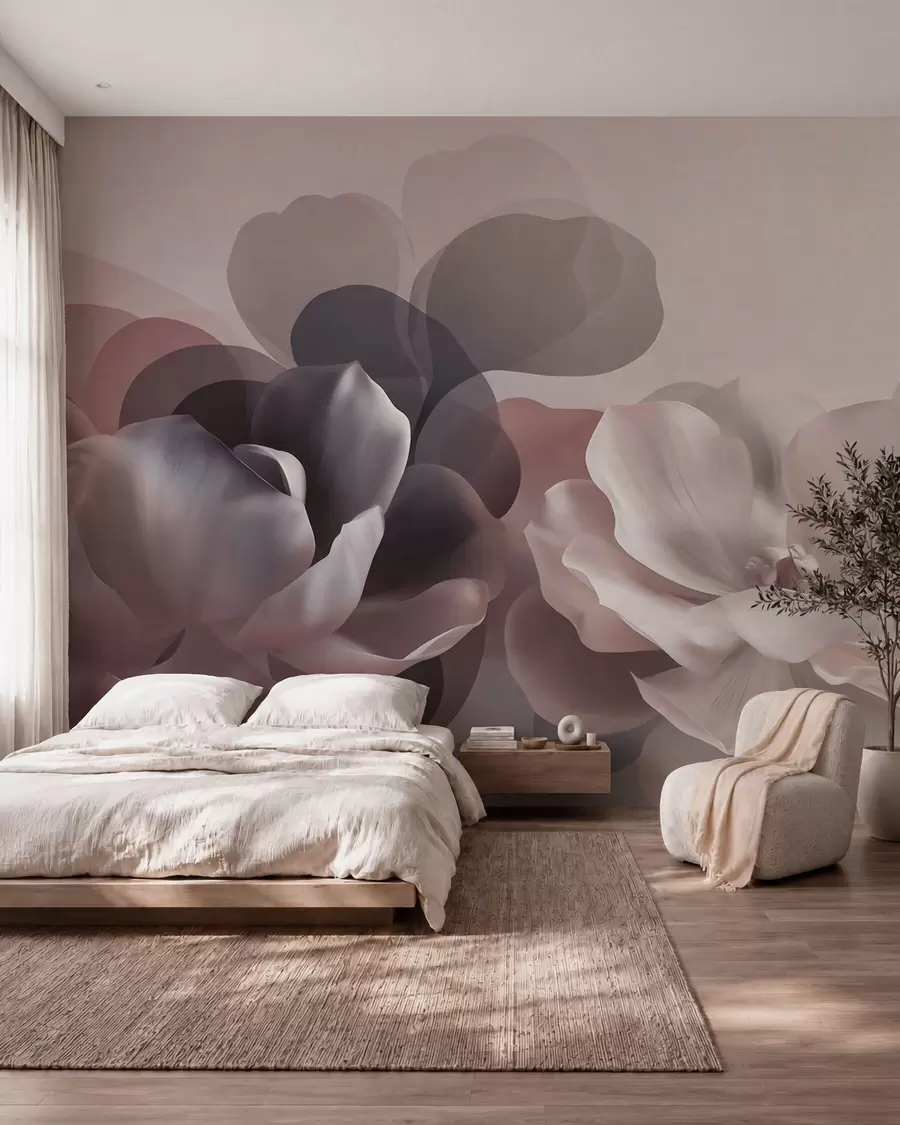 zidne murale Apstraktna cvjetna kompozicija magnolije w09930