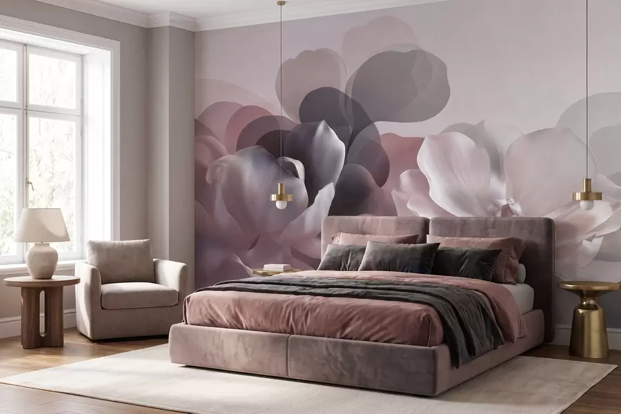 zidne murale Apstraktna cvjetna kompozicija magnolije w09930