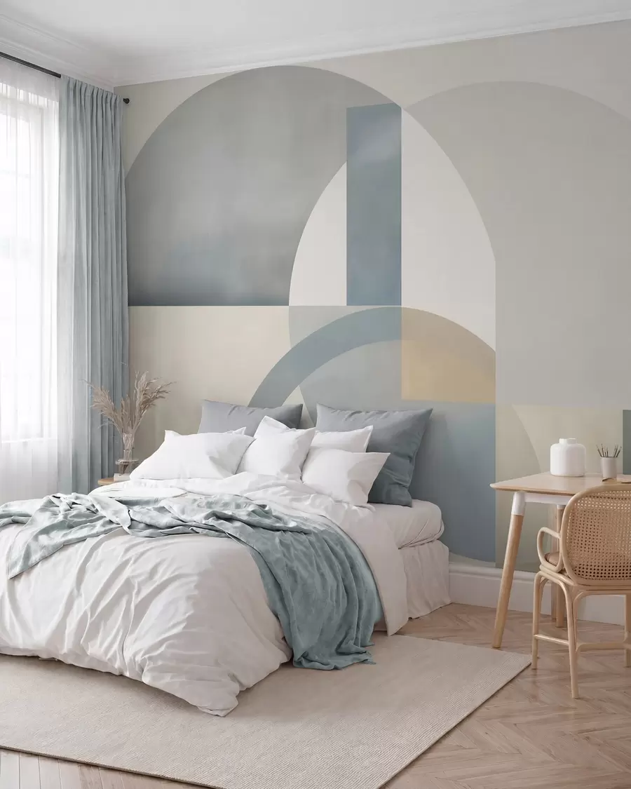 zidne murale Geometrijska apstrakcija s imitacijom teksture w05778