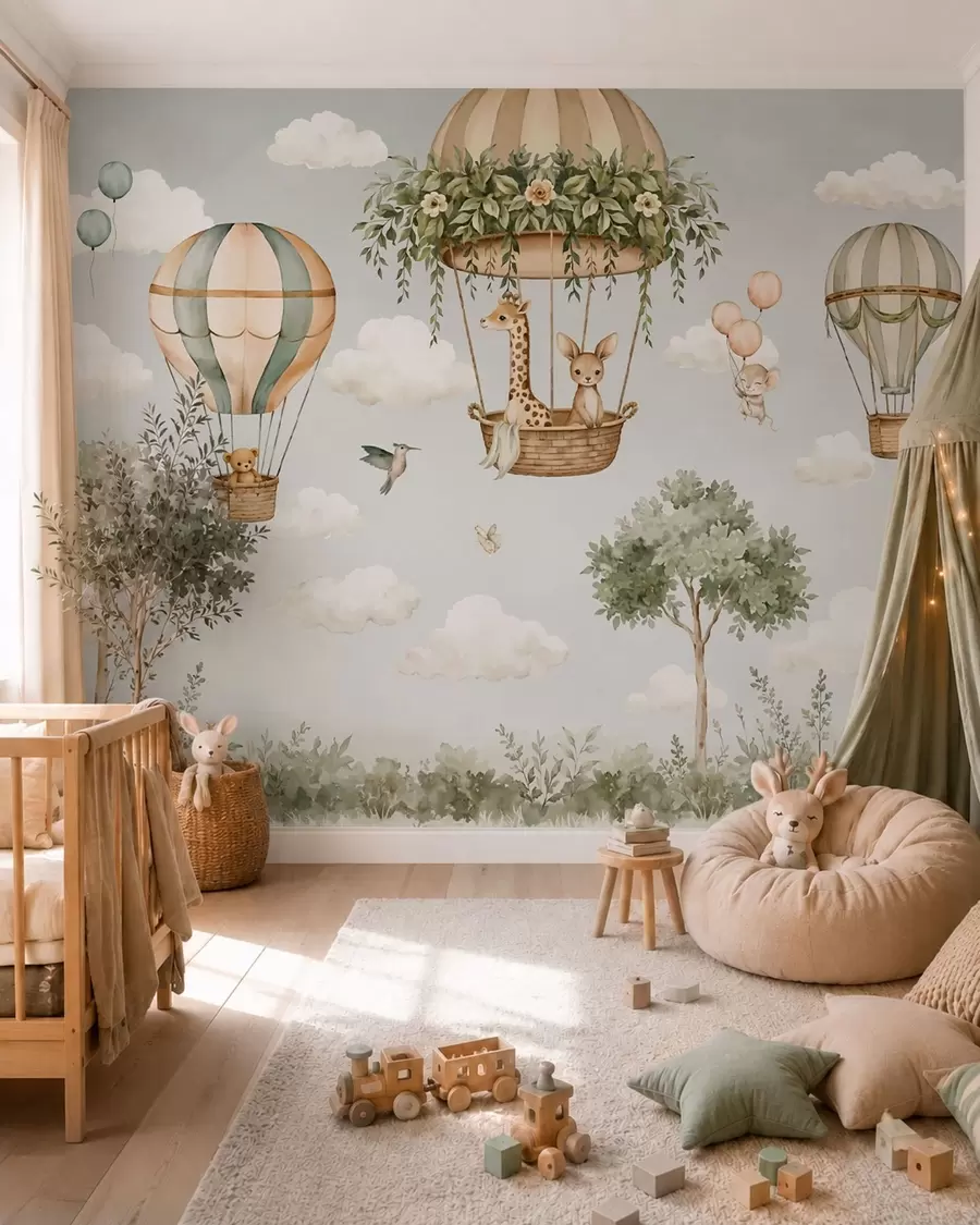 zidne murale Pustolovine balonom w05738