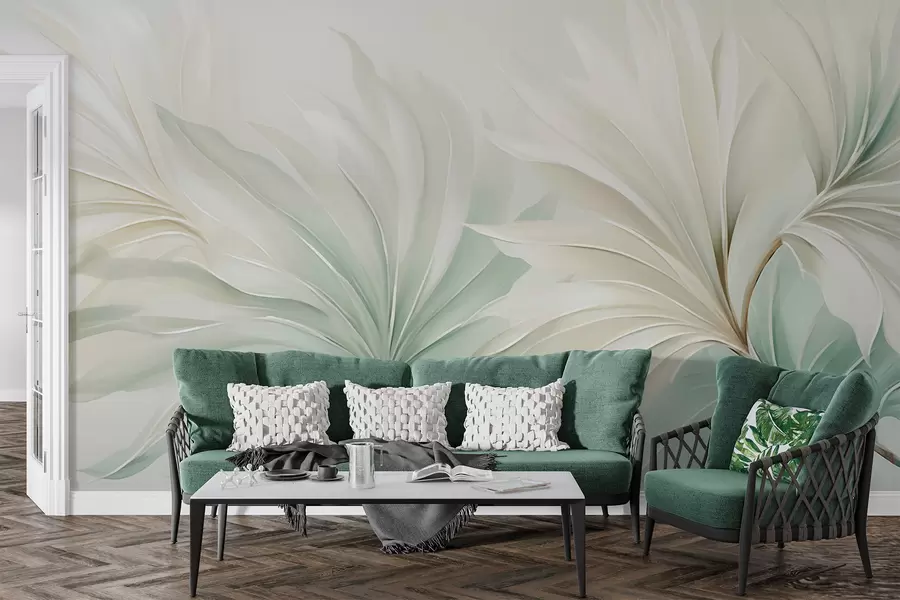 zidne murale Tropski šiljasti listovi w05792