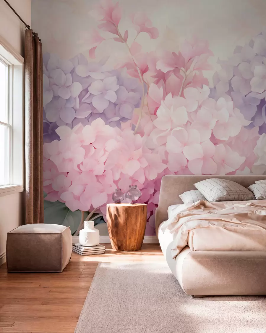 zidne murale Cvjetovi hortenzije w05796