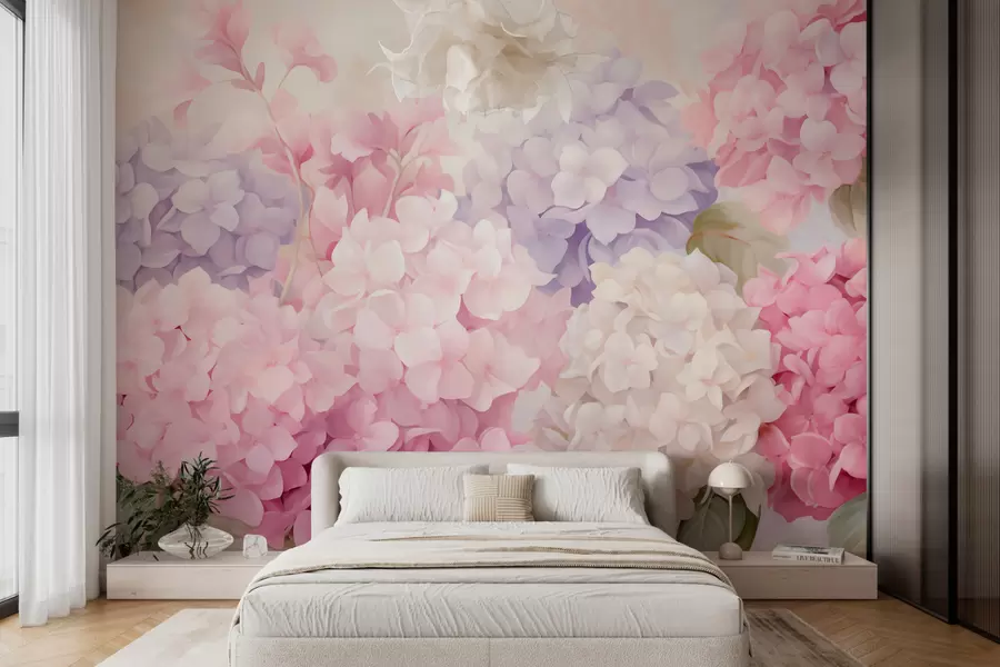 zidne murale Cvjetovi hortenzije w05796