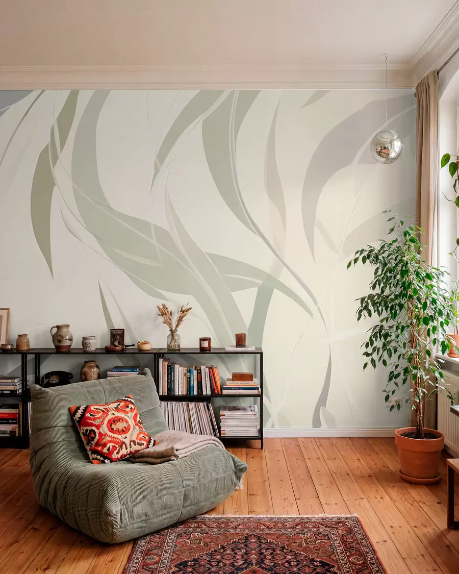 zidne murale Šiljasti listovi eukaliptusa w05799