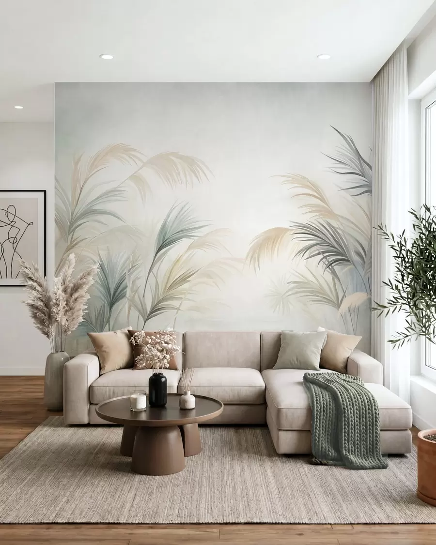 zidne murale Palma u pastelnim tonovima w09984