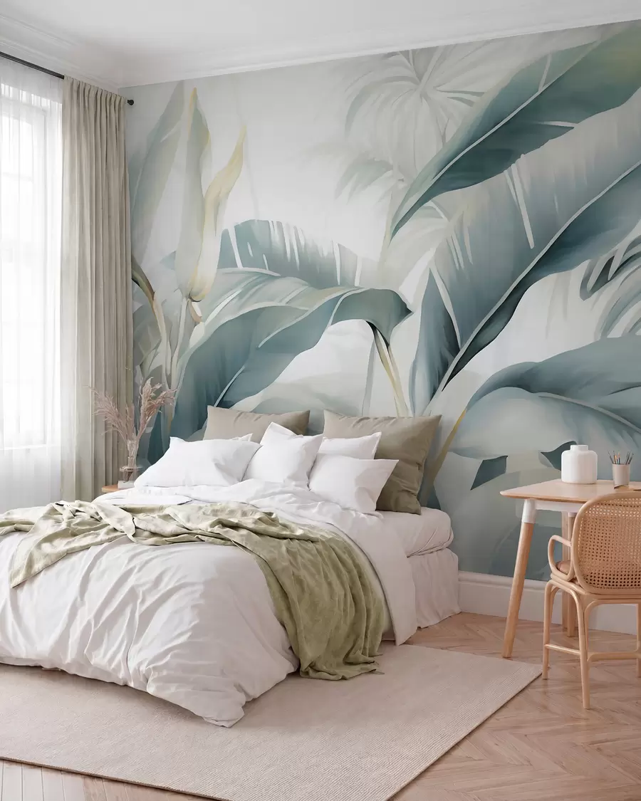 zidne murale Dugi listovi banane w05775