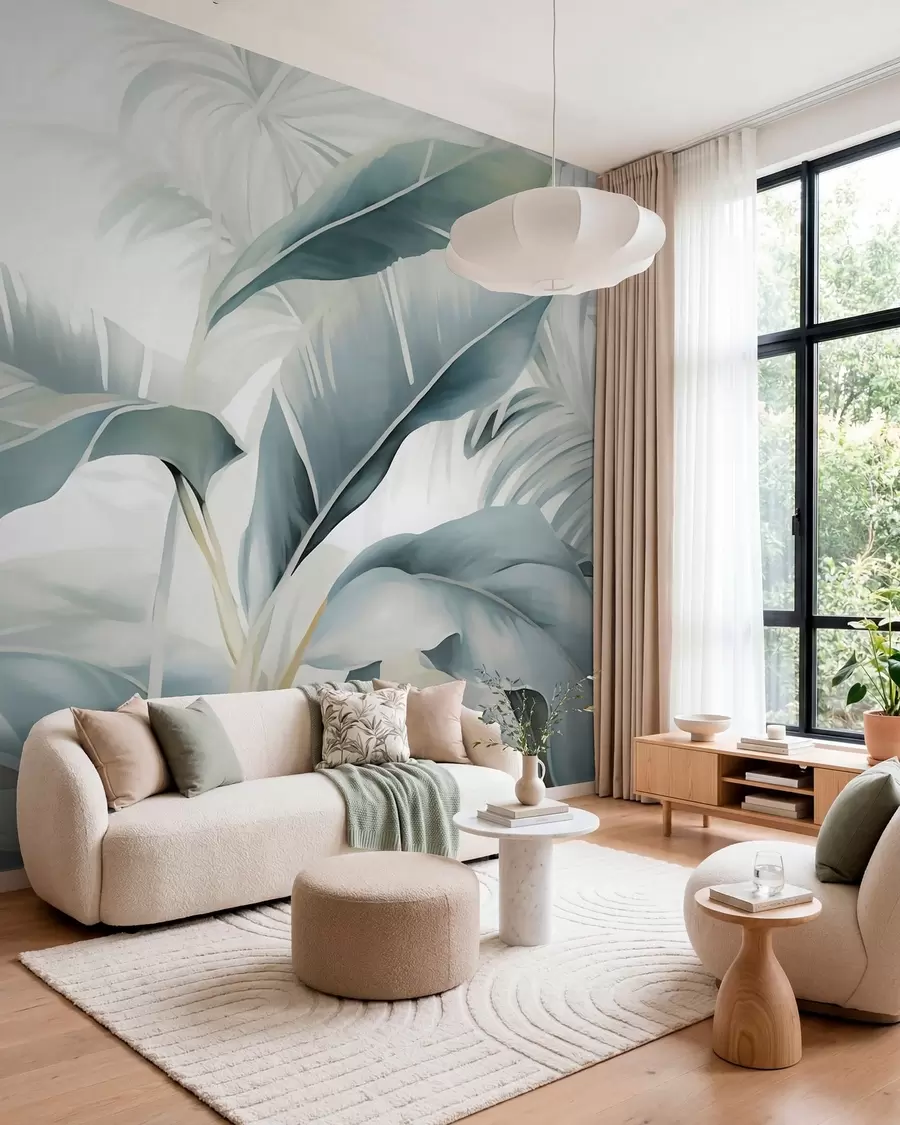 zidne murale Dugi listovi banane w05775
