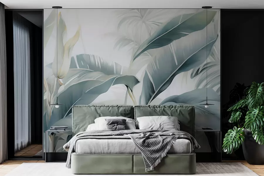 zidne murale Dugi listovi banane w05775