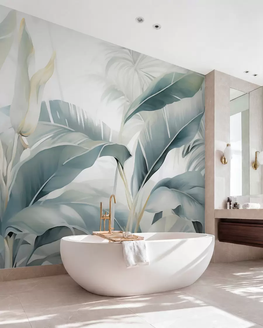 zidne murale Dugi listovi banane w05775