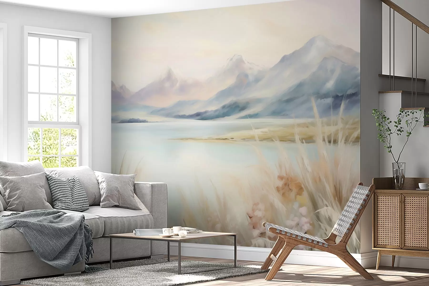 zidne murale Jezero i planine w05824