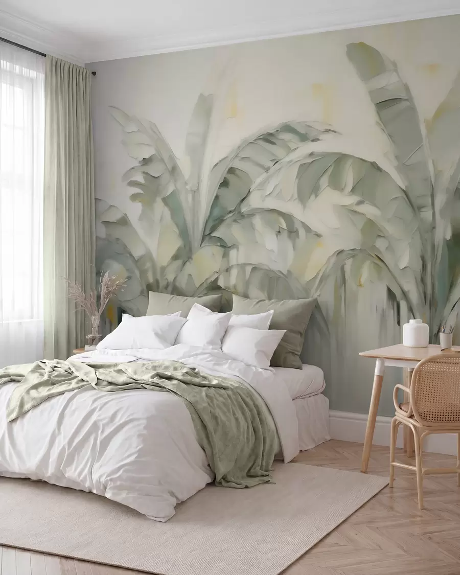 zidne murale Apstraktno palmino lišće, imitacija slike w05826