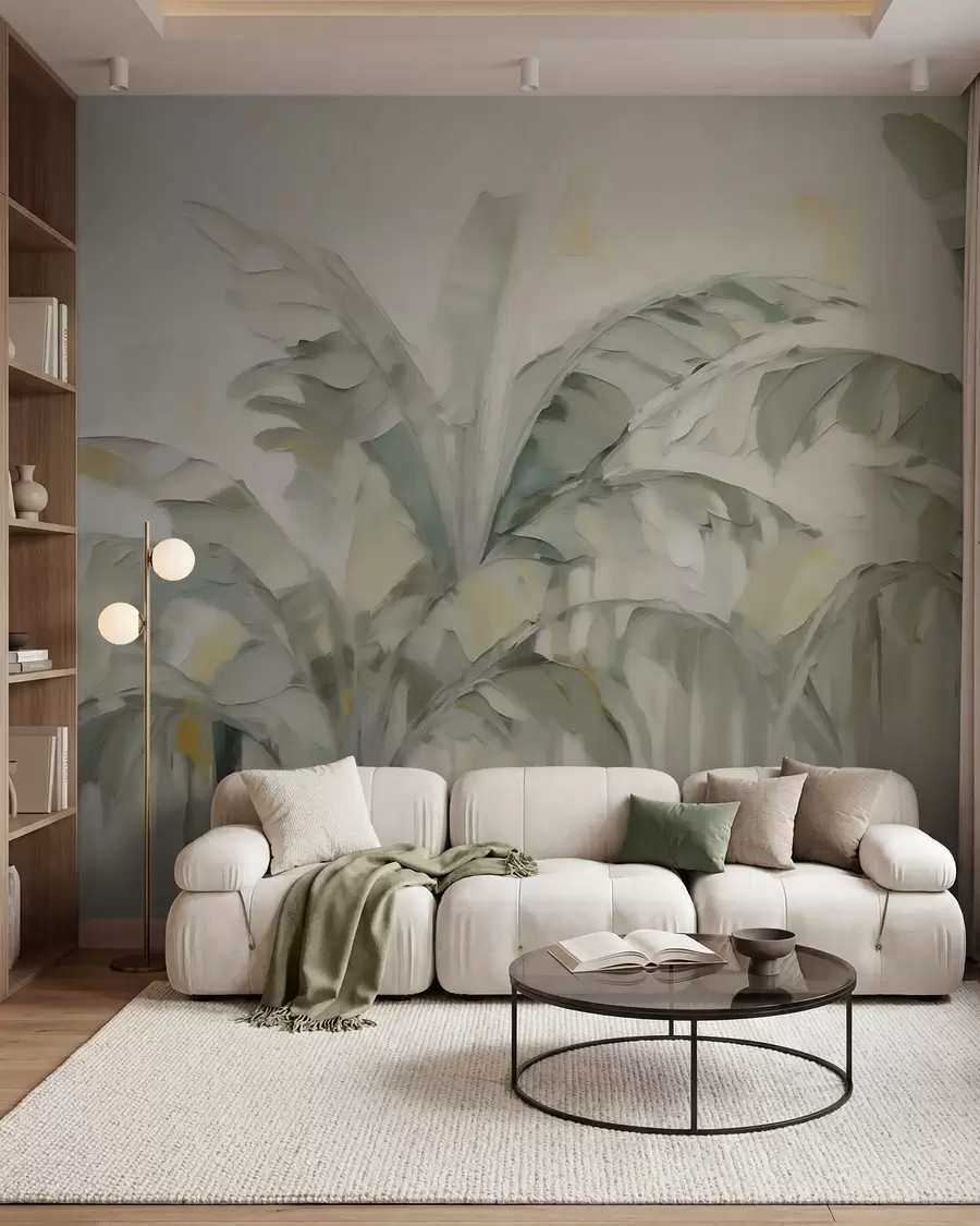 zidne murale Apstraktno palmino lišće, imitacija slike w05826