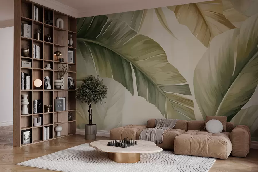 zidne murale Dugi listovi banane w05828