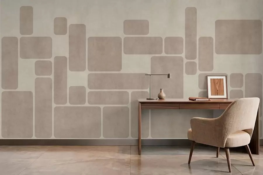 zidne murale Geometrijski uzorak sa zaobljenim pravokutnicima w05141