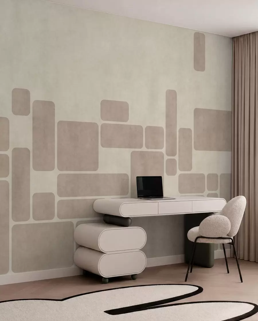 zidne murale Geometrija u boji pijeska w05141